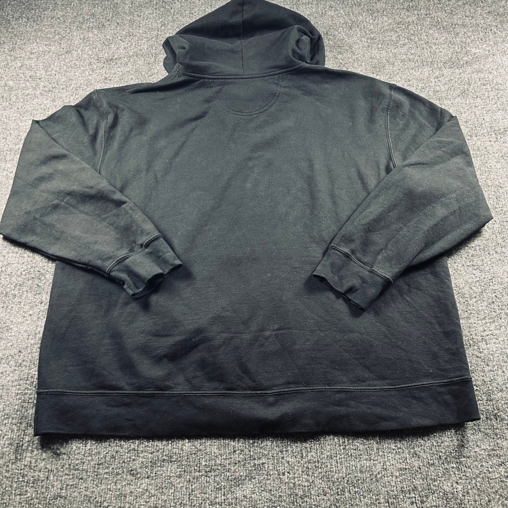 Black Graphic Hoodie Orange Heart Tiger Stripe #77 Pullover Sweatshirt Mens 2XL - Picture 6 of 10